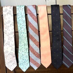 Lot Of 10, SPREZZA, Saks Fifth Avenue, Penguin, Trendz Co., 2.75” Luxury Ties